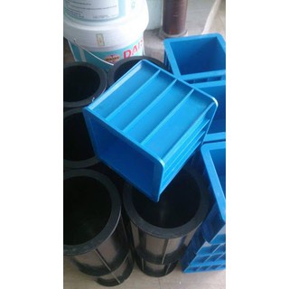 Khuôn đúc mẫu bê tông lập phương bằng nhựa 150x150x150mm loại tốt màu xanh
