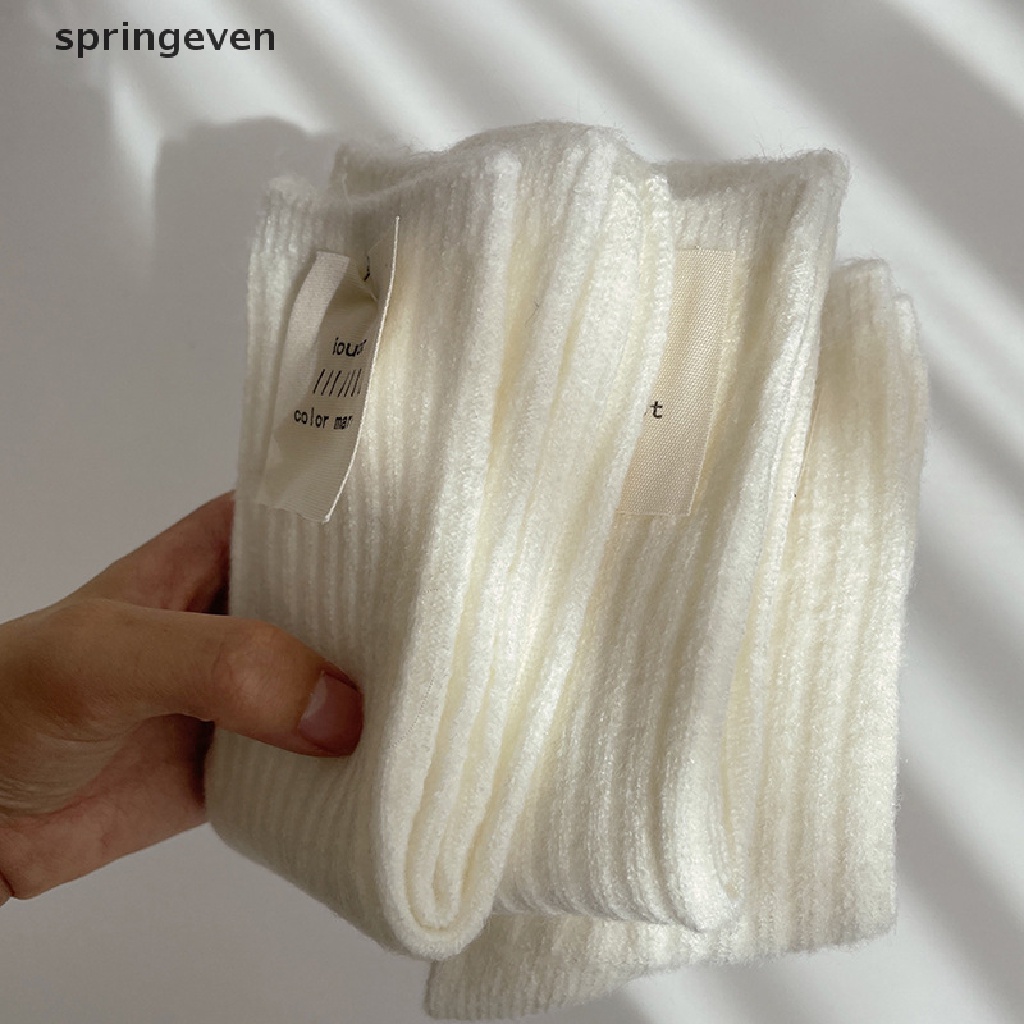 Vớ Len Cashmere Dày Màu Sắc Tinh Khiết Giữ Ấm Mùa Đông Cho Nữ