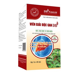 Viên giải độc gan ĐB DBPHAR Dược Đông Bắc, mát gan, hạ men gan do rượu bia, hỗ trợ điều trị viêm gan, viên bổ gan