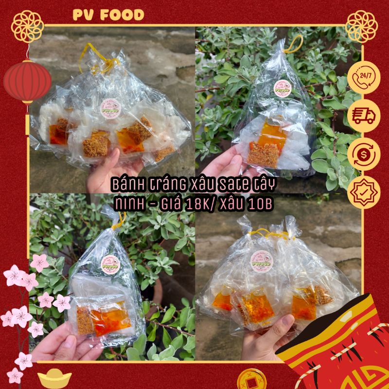 Xâu 10b Bánh Tráng Sate Muối Tây Ninh