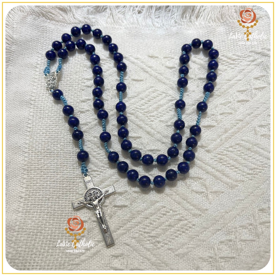 Tràng Hạt Mân Côi 50 Hạt Đá Lapis Lazuli LaVie Catholic