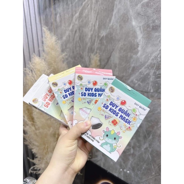 Hộp 100 chiếc khẩu trang 5d bé Duy Quân