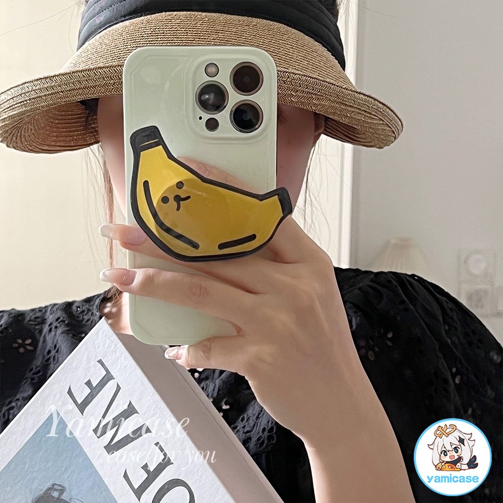 Giá Đỡ Điện Thoại Dạng Túi Khí Hình Hamburger Trái Cây Hoạt Hình Sáng Tạo