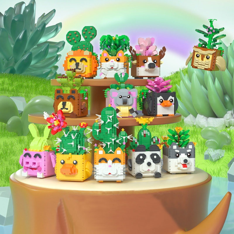 Đồ Chơi Lắp Ráp Mô Phỏng Động Vật Hoạt Hình Dễ Thương Cho Trẻ Em