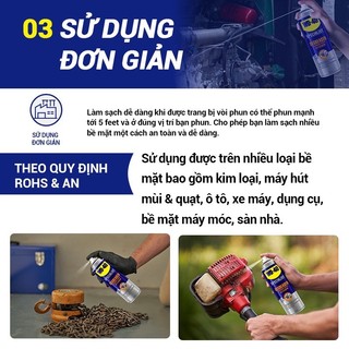 Chất tẩy nhờn dầu mỡ mạnh mẽ WD-40 450ml Machine & Engine Degrease