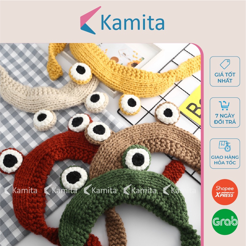 Mũ Len Beanie Con Êch Đáng Yêu Cute KAMITA Phong Cách Hàn Quốc, Nón Len Vintage Đẹp Mắt Ếch Mùa Đông Unisex Nam Nữ ML23