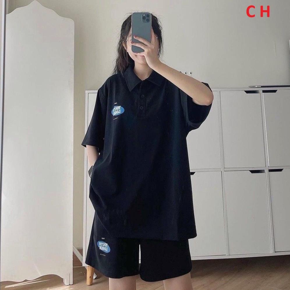 Set bộ nữ ngắn tay mùa hè in logo YOUTH,bộ nữ chất cotton su thoáng mát mặc hàng ngày