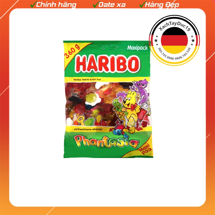Kẹo dẻo Haribo của Đức nhiều loại date xa