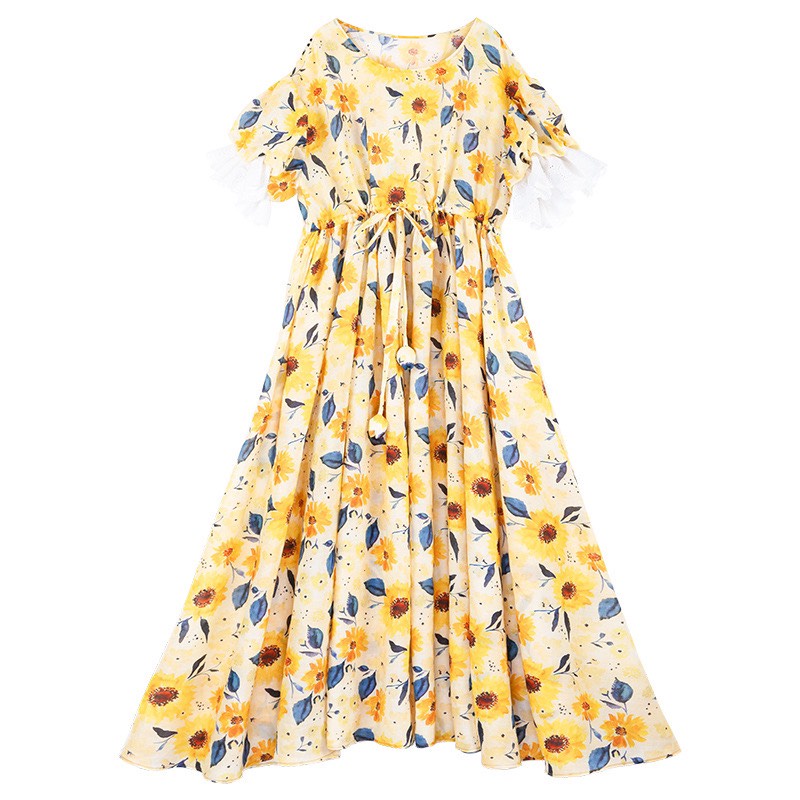 Váy bầu mùa hè chất thô mềm mại đẹp cho mẹ bầu mặc đi làm đi chơi đều đẹp V365