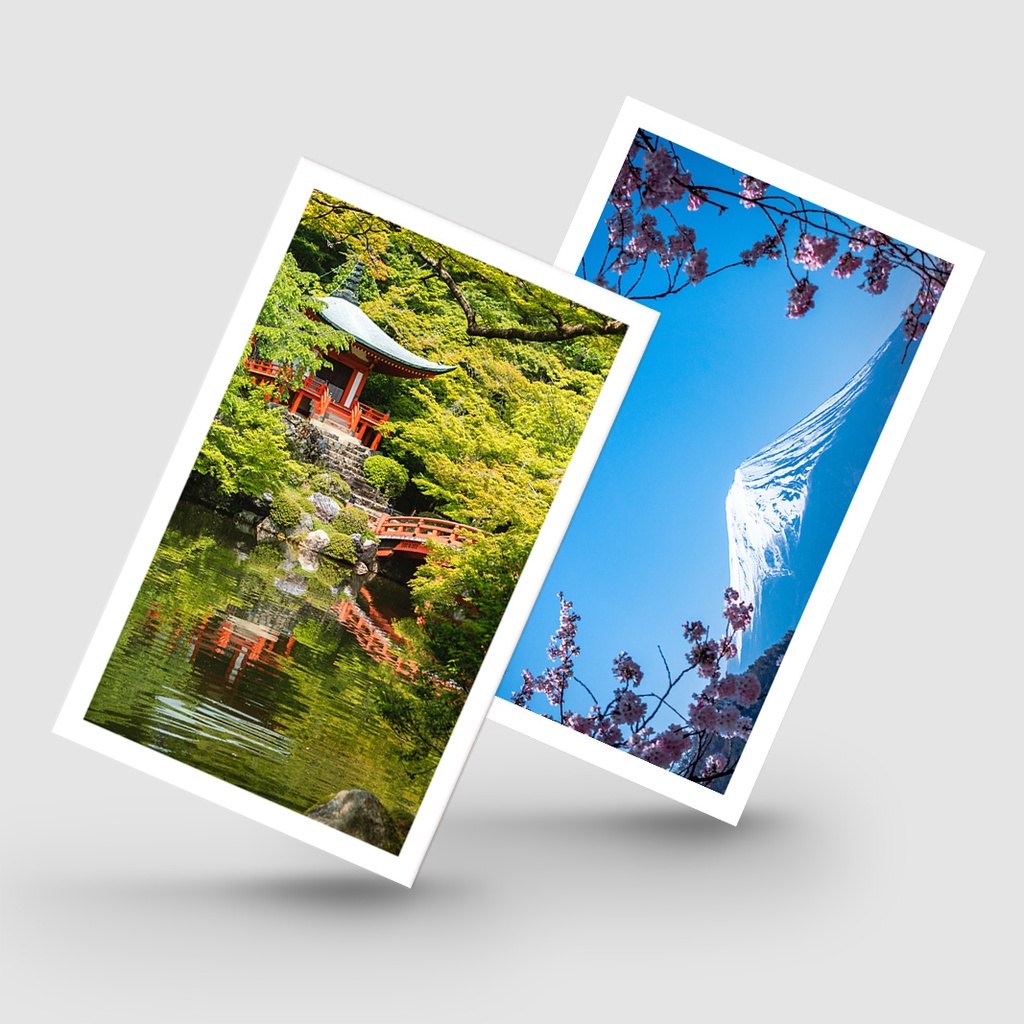 Postcard, thiệp trang trí, bưu thiếp chủ đề Nhật Bản in giấy mỹ thuật kích thước 10x15 tặng kèm bao thư kraft