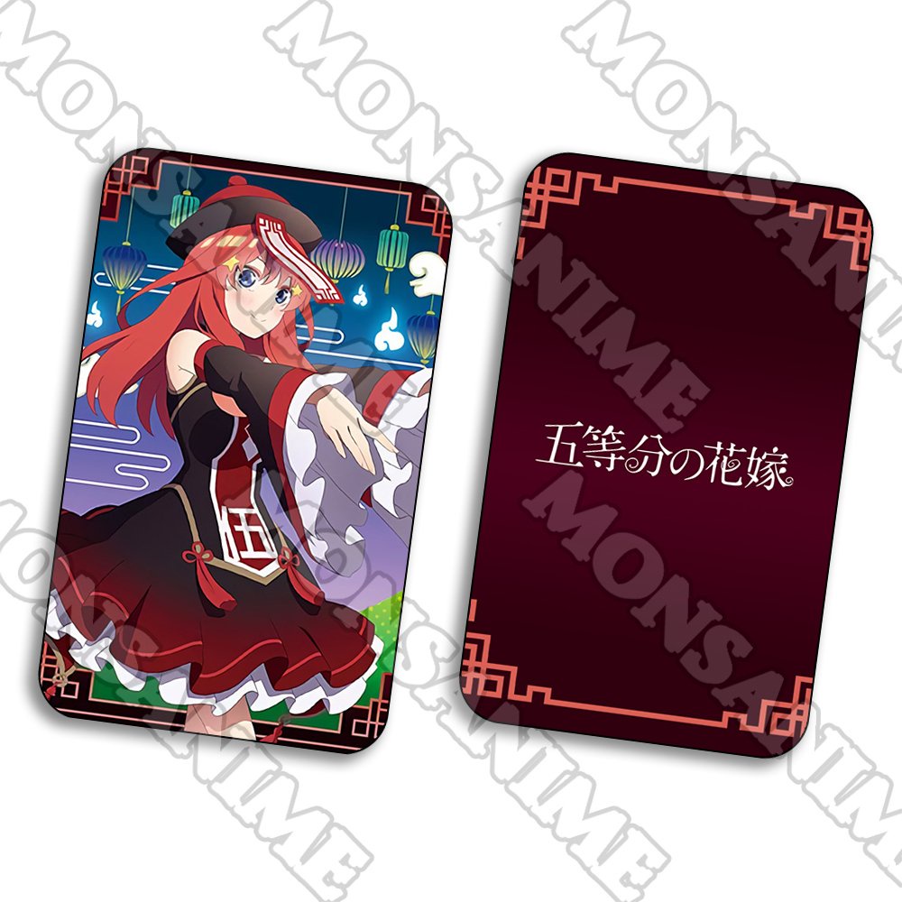 Ảnh card bo góc in hình Gotoubun No Hanayome NHÀ CÓ NĂM NÀNG DÂU ver PHÁP SƯ thẻ bo viền 5*8cm anime chibi 1 tấm