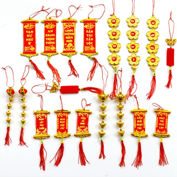 Dây trang trí cây mai cây đào liêng trang trí Tết