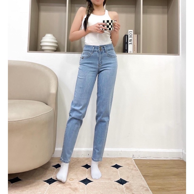 Quần baggy 2 nút MLB thêu logo