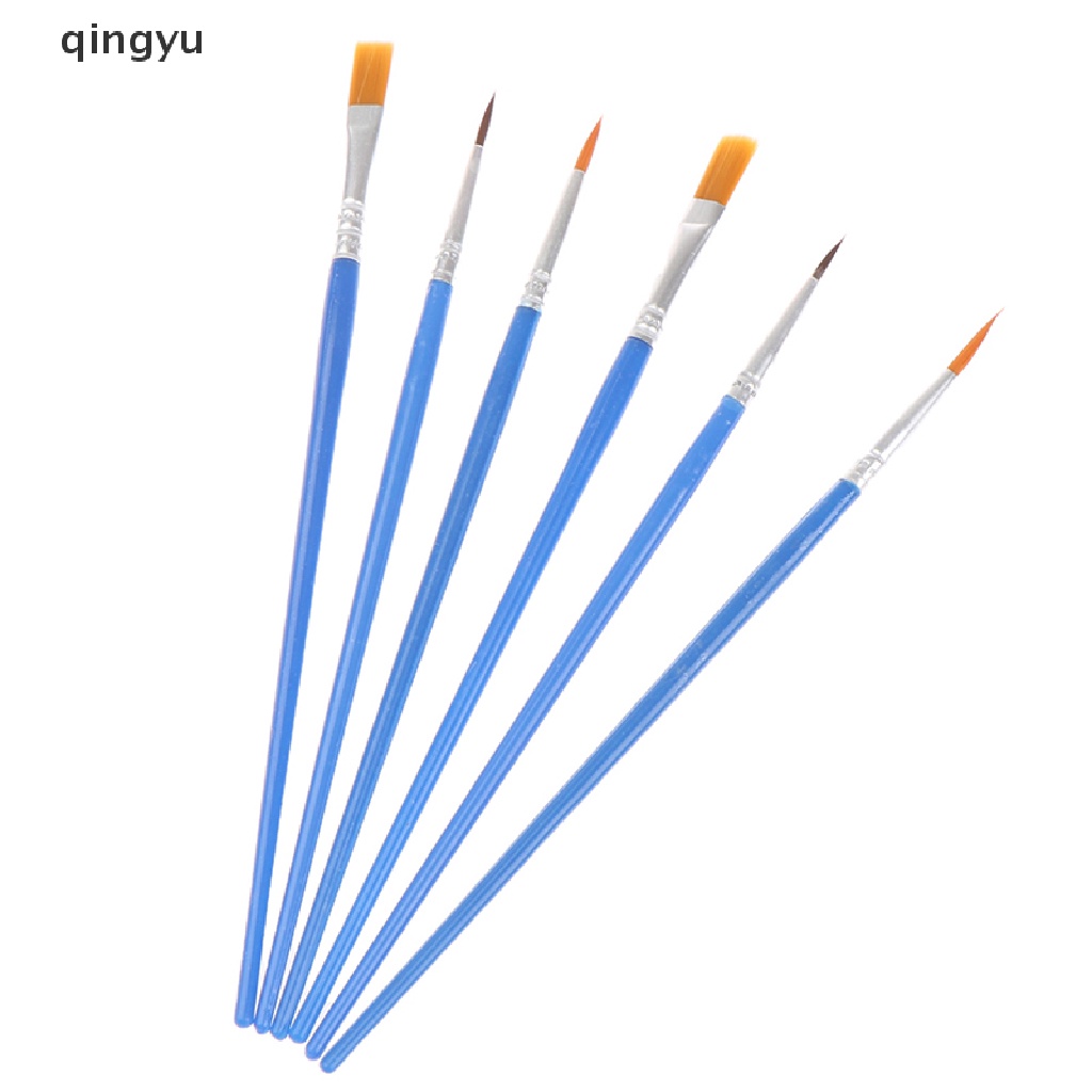 Qingyu Bộ 50 Cọ Sơn Phẳng Với Lông Nylon Nhỏ Cho Chi Tiết Paing PLI