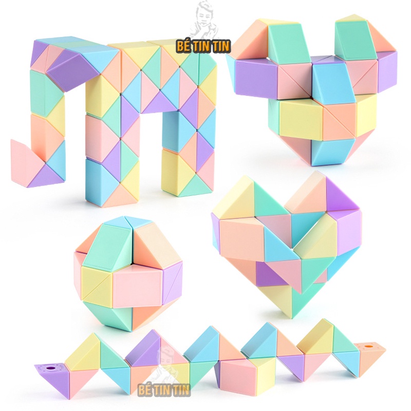 Rubik Rắn Magic Snake, 1 Que Thước Ma Thuật Sáng Tạo Đồ Chơi Phát Triển Trí Não