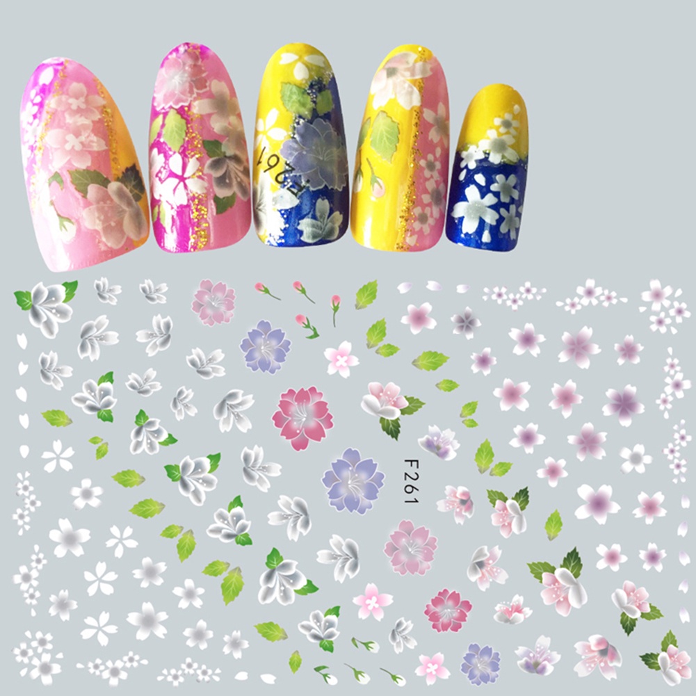 1 Tấm Hình Dán Hoa Tuyết Trang Trí Móng Tay DIY