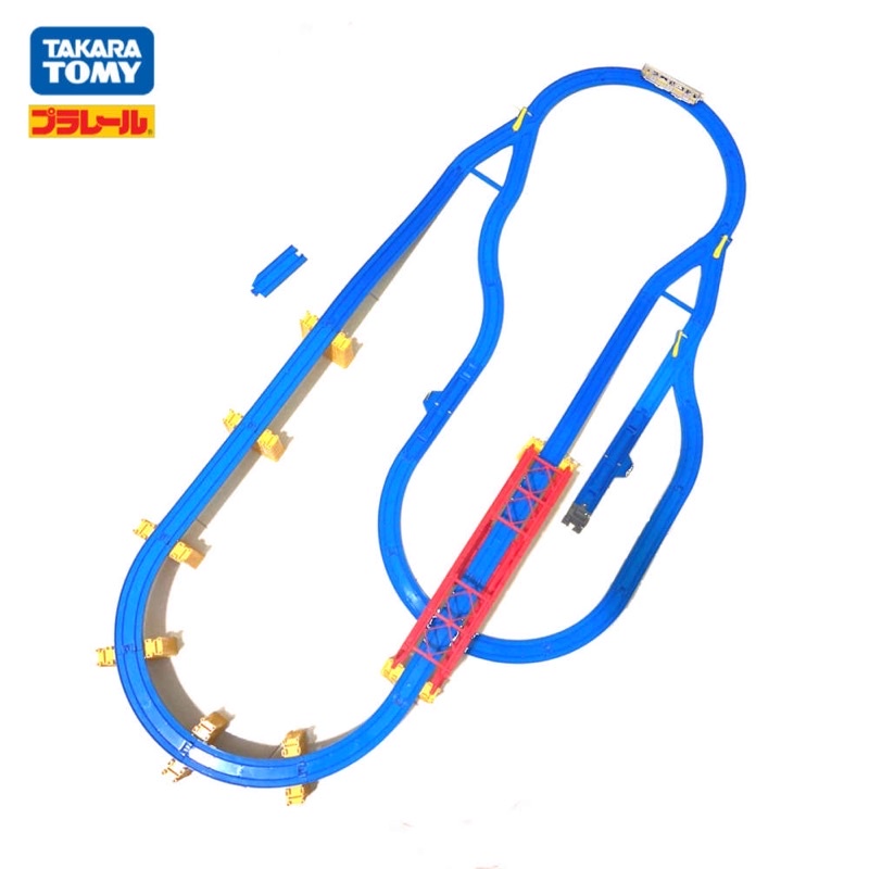 Bộ đường ray tàu điện siêu tốc Takara Tomy Plarail Otekkyo Rail Set 42 chi tiết