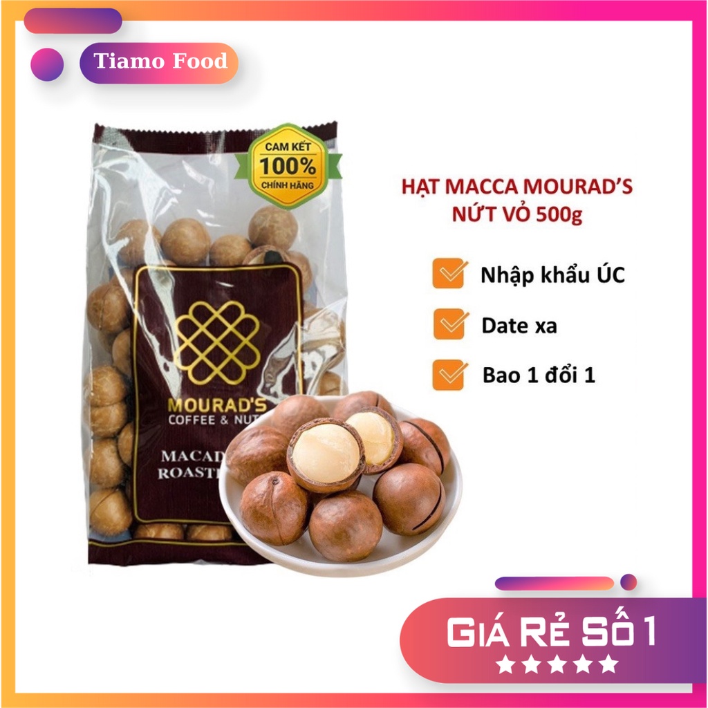 HẠT MACCA NỨT VỎ MOURAD'S ÚC 500GR