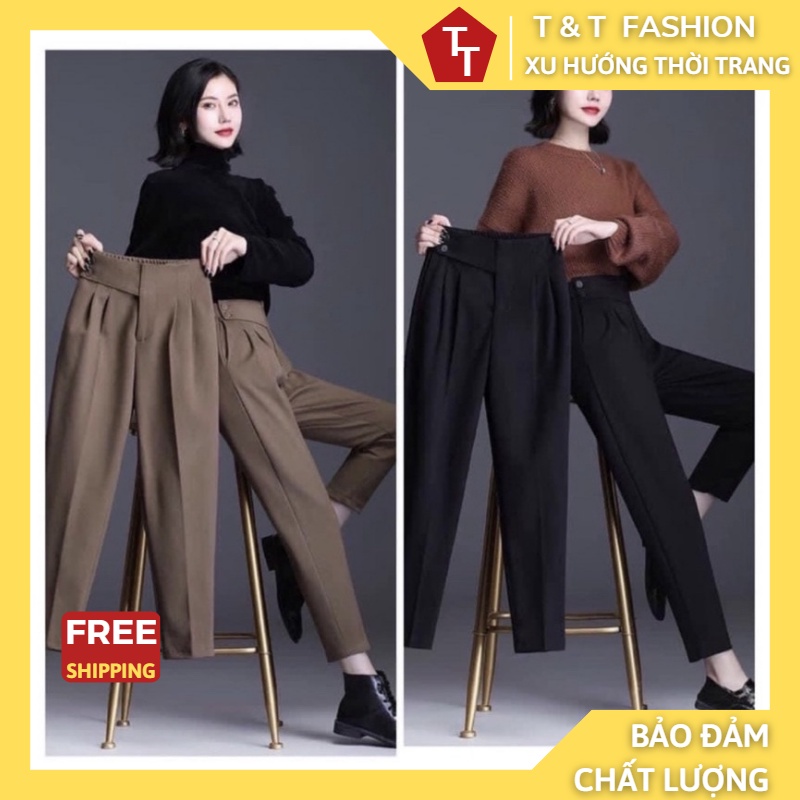 Quần baggy cạp lệch chun lưng