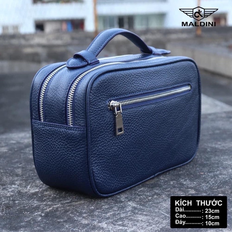 Túi golf cầm tay MALDINI da bò thật - Khóa số an toàn - Hàng chính hãng