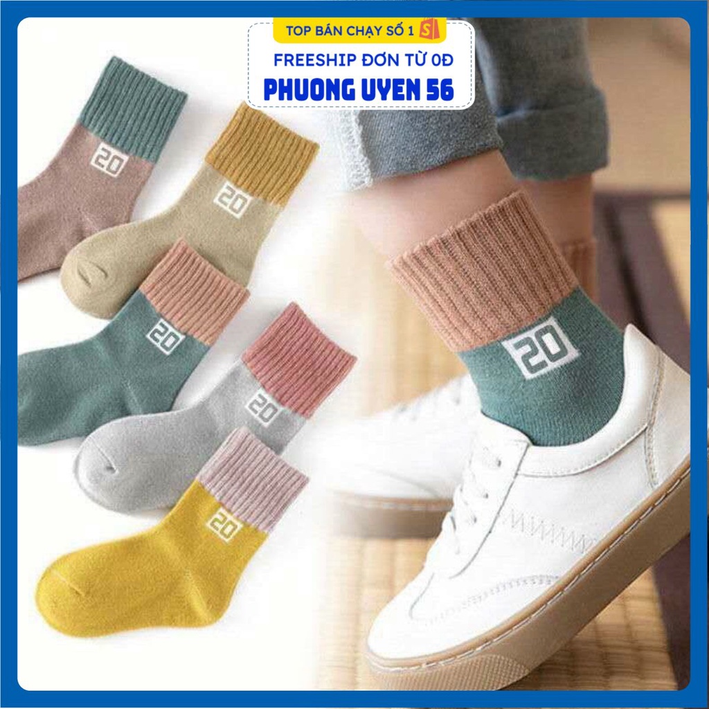 PVN8550 Combo 10 đôi tất trẻ con số 20 T2 .