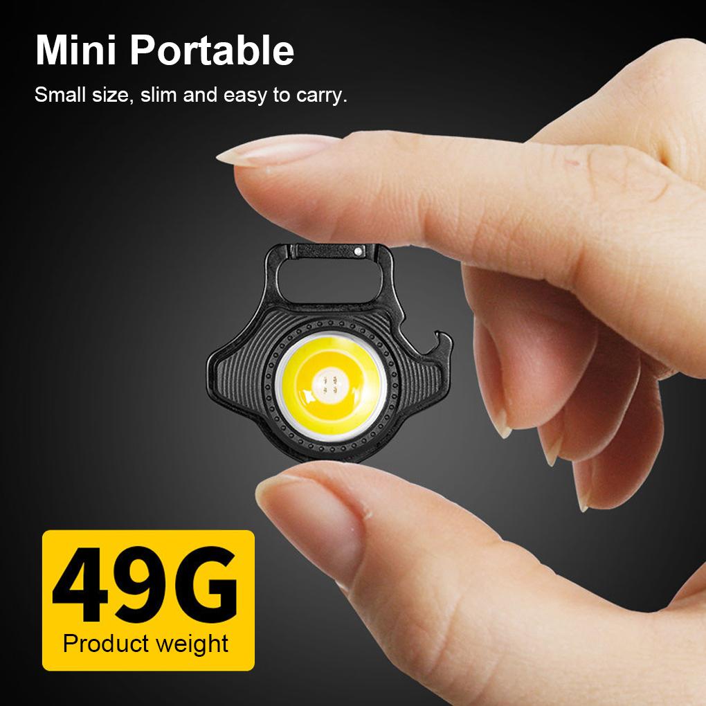 Đèn Pin 500LM Siêu Sáng Có Móc Khóa Tiện Dụng Cho Đi Cắm Trại / Leo Núi / Câu Cá