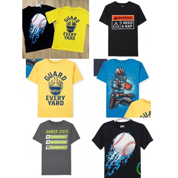 Áo Cotton Place Bé Trai Xuất Dư Xịn Sét 2 Áo Vải 100% Cotton Mềm Mịn Thoáng Mát Sang Xịn