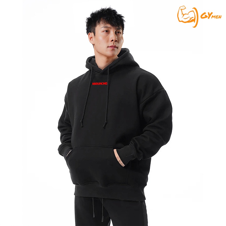 Áo Khoác Thể Thao Dáng Rộng Có Mũ Trùm Cá Tính Theo Phong Cách Thu Đông Dành Cho Nam