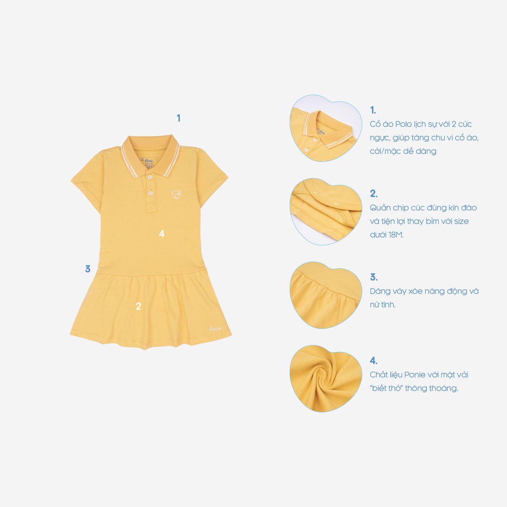 Váy ngắn tay cổ Polo - Ponie BU