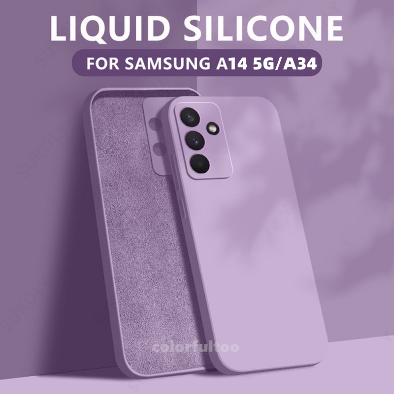 Ốp Điện Thoại Silicone Mềm Chống Sốc Thời Trang Cho Samsung Galaxy A14 5G A 14 A34 A54