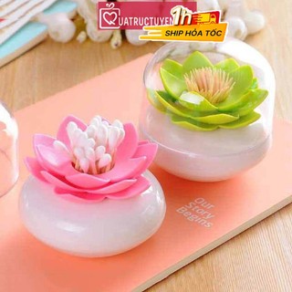 [Mã LIFEBKA5 giảm 10% tối đa 1 Triệu đơn 500k] Ống đựng tăm, bông tai hình hoa sen (Mẫu ngẫu nhiên)