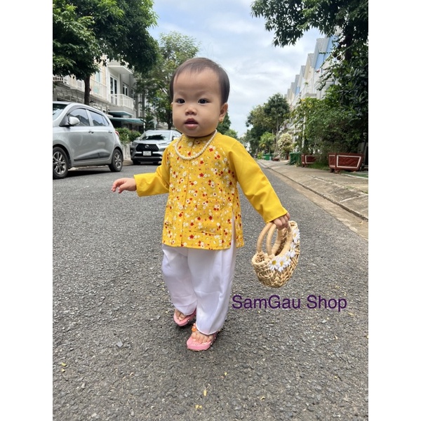 Bà Ba hoạ tiết hoa với nhiều màu sắc tươi sáng đẹp mắt cho bé Gái từ 7-30 kg