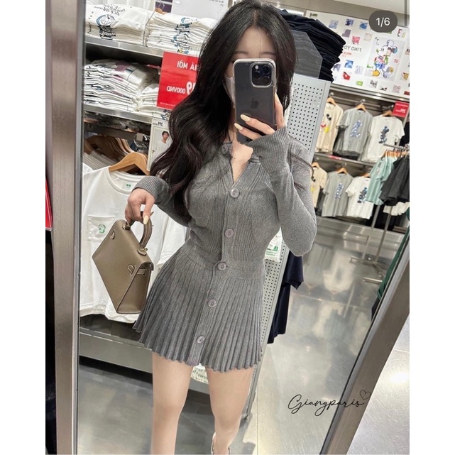 Vây len mongtoghi ôm body đuôi xoè xếp ly tôn dáng hàng quảng châu