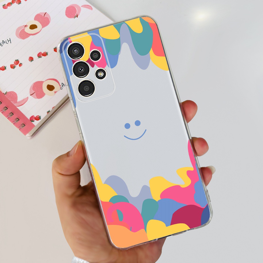 Ốp Điện Thoại TPU Silicone Dẻo Trong Suốt Hình Hoạt Hình Cho Samsung Galaxy A13 A23 A33 A53 A73 5G A 13 4G SM-A135F