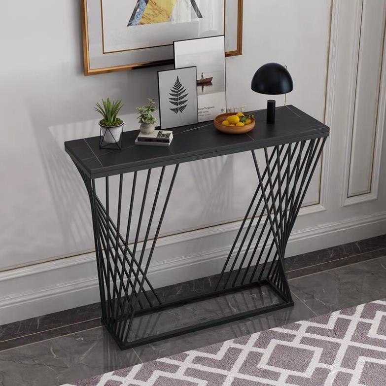 Kệ đứng console mặt đá vân cao cấp, decor trang trí phòng khách sang trọng, hiện đại - Giá Tại Xưởng