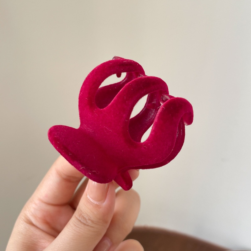 Kẹp Tóc Hình Cá Mập / Quả Bí Ngô Cỡ Nhỏ Chống Rối Tiện Dụng Cho Nữ