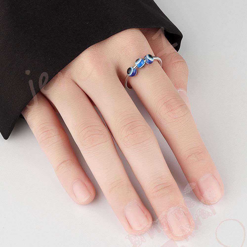 Nhẫn May Mắn Hình Mắt Quỷ Có Thể Xoay Được Cho Nam JEREMY1|Vòng Tay Hạt Hợp Kim Nhiều Màu Sắc