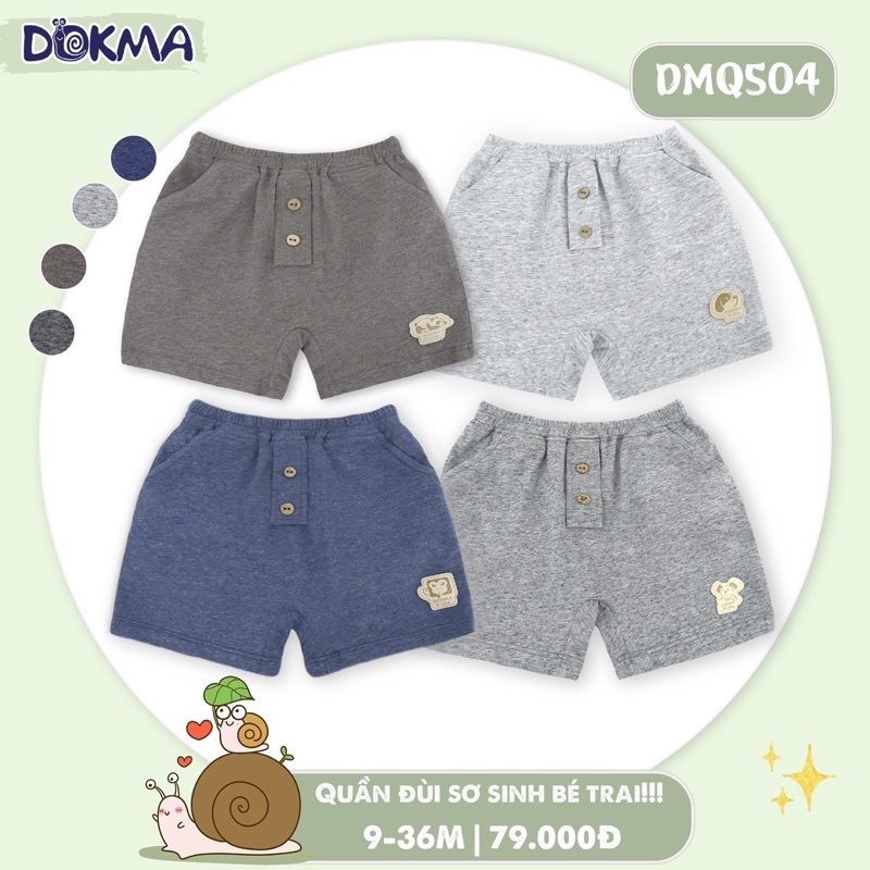 Nhùn nhùn Quần cotton Dokma co giãn size 6-9m đến 2-3y thùng 27