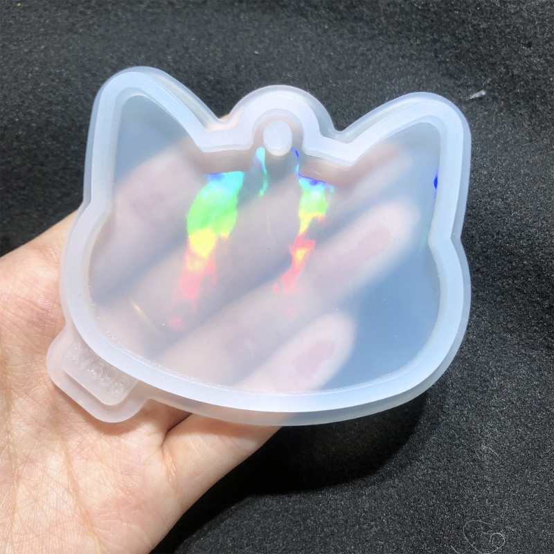 Khuôn Silicone Làm Mặt Dây Chuyền Hình Mèo Xinh Xắn