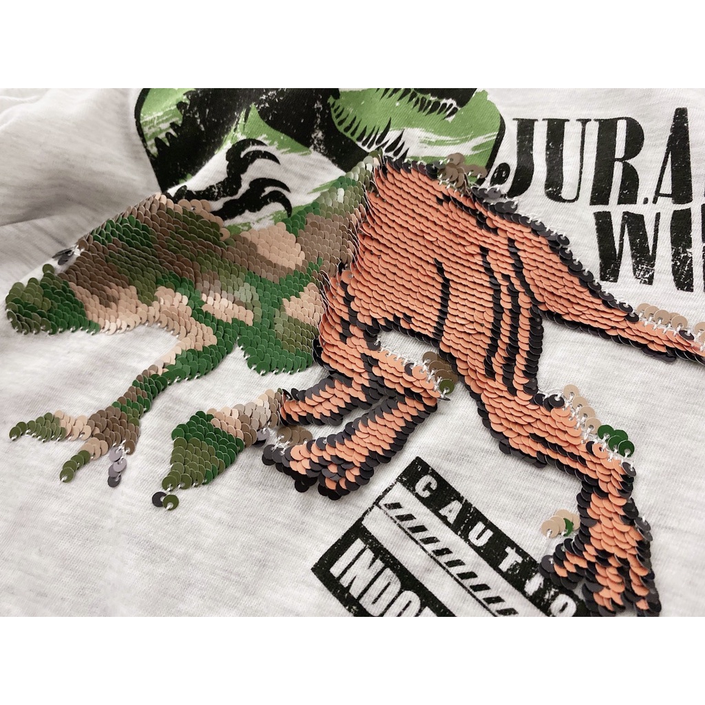 Áo phông cộc tay bé trai Jurassic, H@rvest Khủng long nhiều màu AH2302