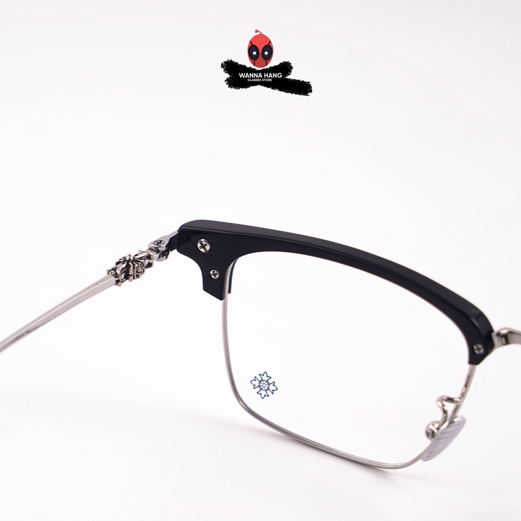 Gọng kính Chrome Hearts CH5208 titanium nam nữ chống tia UV cao cấp Wanna Hang WHCH62