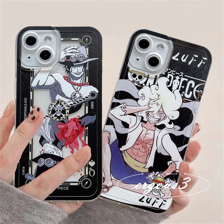 Ốp Điện Thoại Họa Tiết Portgas D. Cho iPhone 14 13 12 11 Pro Max SE2020 X XR Xs Max 7 8 6 6s Plus Ốp Điện Thoại Dẻo Họa Tiết Hoạt Hình Luffy Và Luffy Dễ Thương Cho Iphone