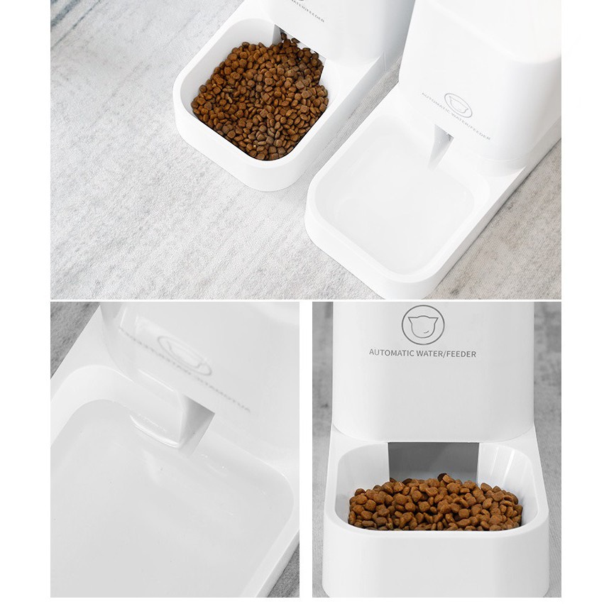 Máy cho chó mèo ăn uống bán tự động dành cho chó mèo lớn Loại có bồn chứa 3,8 lít- Bộ Bát cho chó mèo ăn và uống/