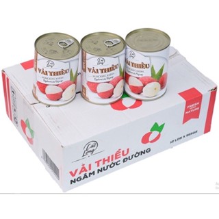 Vải Thiều Đóng Hộp Cát Long/ Vải Thiều Ngâm Nước Đường Cát Long 565Gr