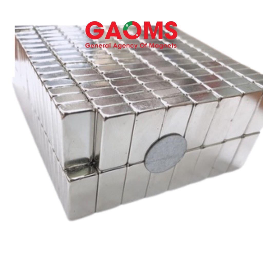 Nam châm siêu mạnh làm từ kim loại đất hiếm cao cấp hình chữ nhật GAOMS, nhiều kích thước