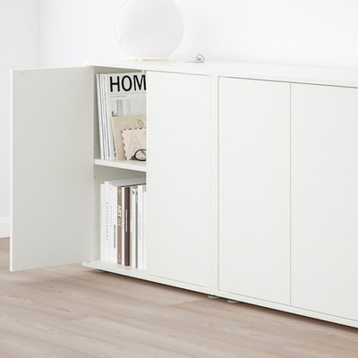 NIKOS, kệ để đồ đồ dùng 2 tầng 6 gian STO_058, 280x35x72cm, kệ gỗ Scandi Home