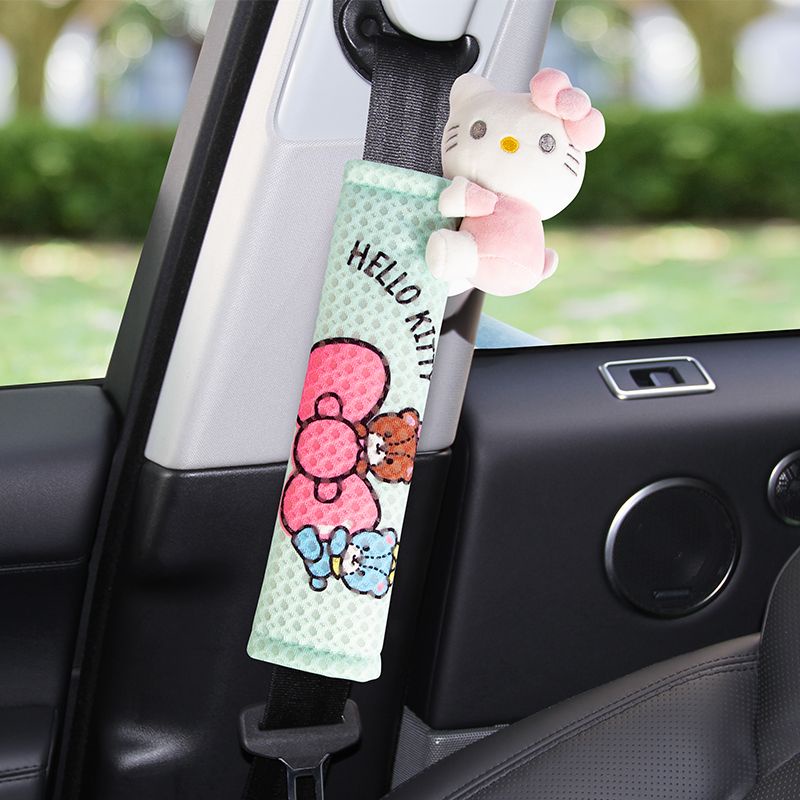 Vỏ Bọc Dây Đai An Toàn Hình Hello Kitty Dễ Thương Trang Trí Nội Thất Xe Hơi