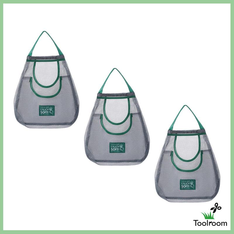 Bộ 3 Túi Lưới Đựng Trái Cây / Rau Củ Tiện Dụng Mang Theo Du Lịch Cắm Trại