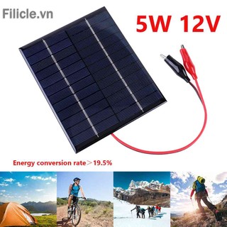 Tấm pin năng lượng mặt trời chống thấm nước 5w 12v diy tiện dụng