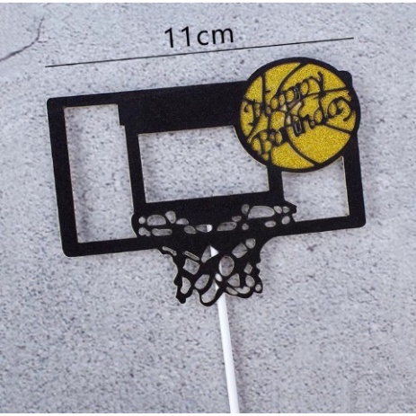 đồ trang trí bánh thể thao [FREESHIP❤️] sét cắm chủ đề bóng đá,bóng rổ